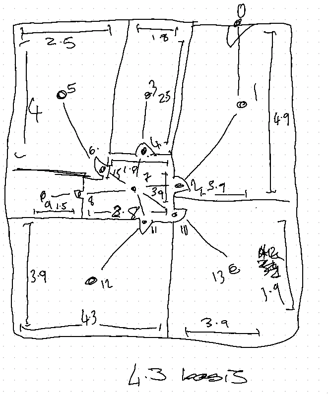 Rough blueprint of the house