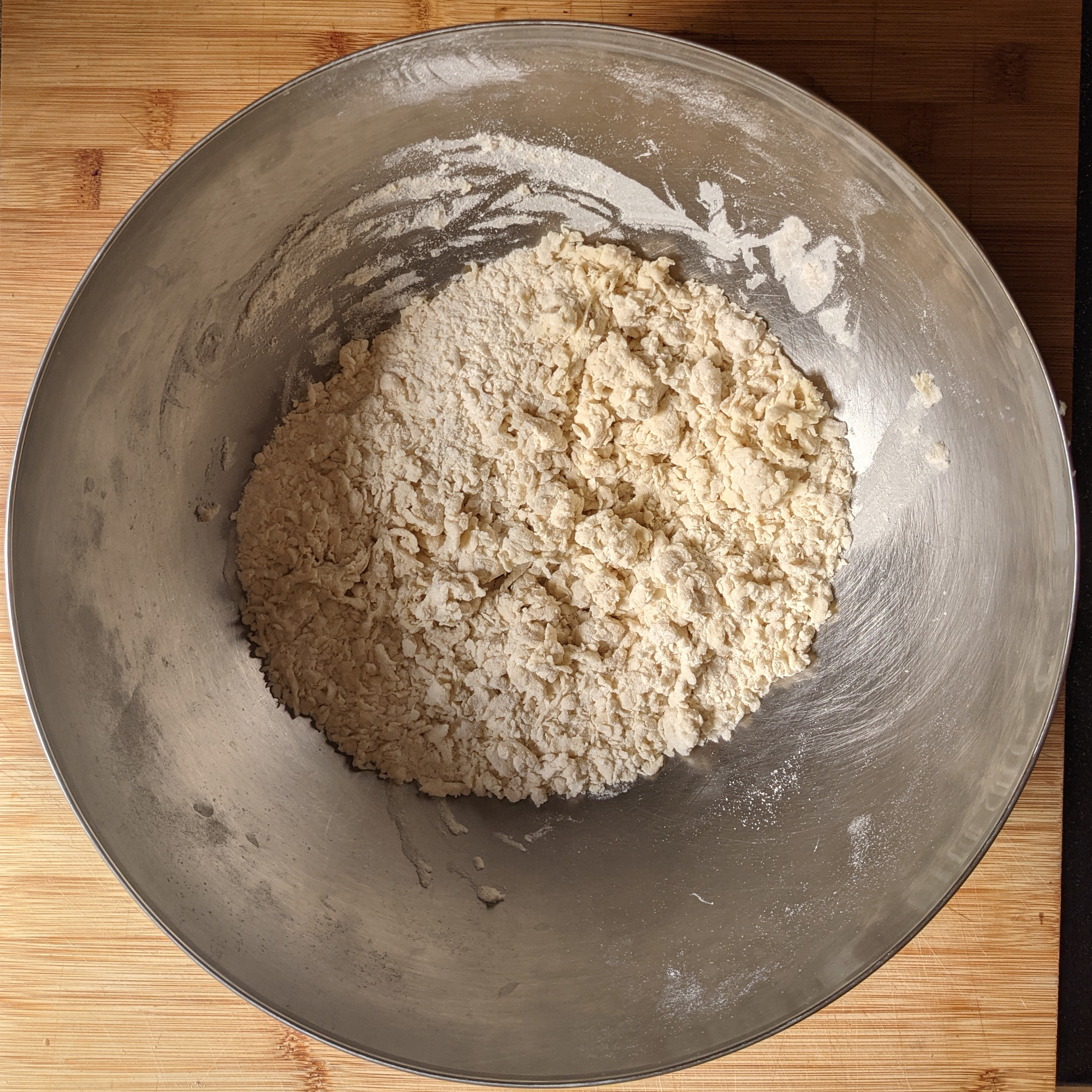 Mixing final: the flour is in small grains